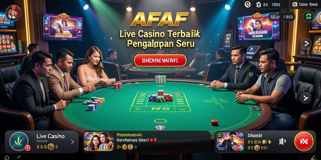 Tampilan gameplay Live Casino yang menarik dan interaktif.