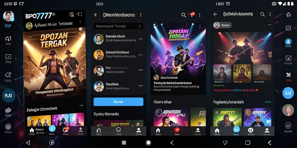 Screenshot gameplay <strong>BPO777</strong> menunjukkan berbagai fitur musik yang menarik.