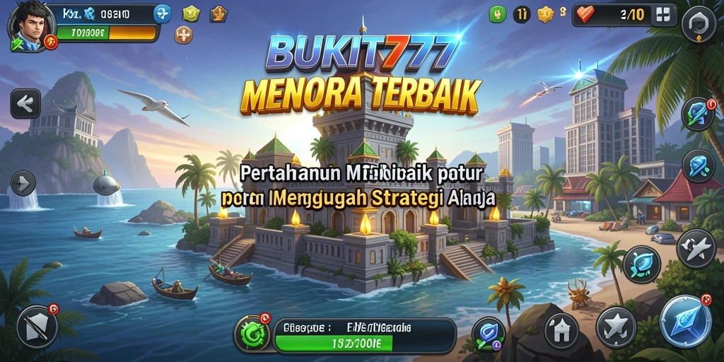 Tampilan menakjubkan dari gameplay Tower Defense BUKIT777 yang menantang.