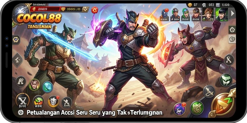 Tampilan aksi mendebarkan dalam COCOL88 dengan grafis memukau.