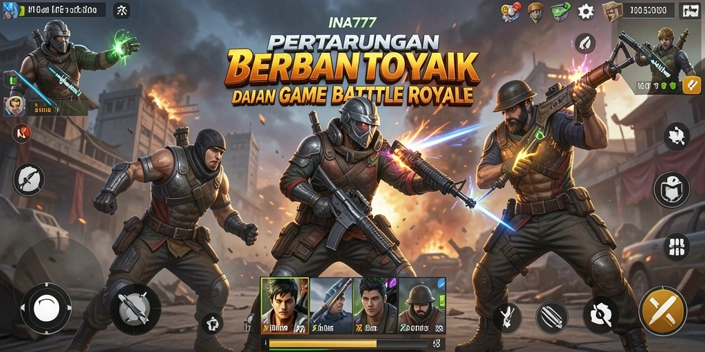 Screenshot gameplay INA777 menampilkan aksi seru dalam Battle Royale.