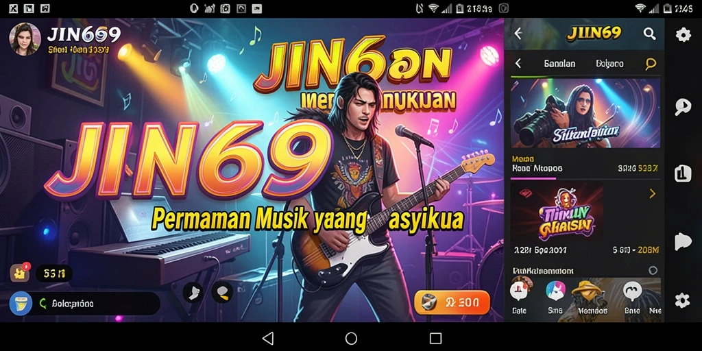 Tampilan gameplay JIN69 yang penuh warna dan interaktif.