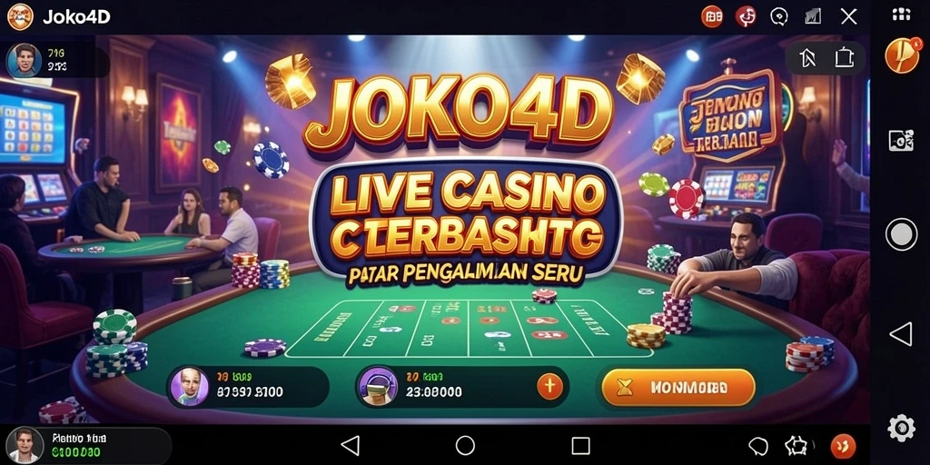 Tangkapan layar menunjukkan dealer live dalam permainan kasino yang menarik.