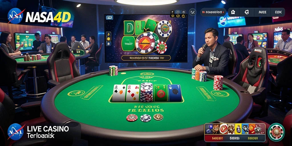 Tampilan menarik dari gameplay Live Casino di NASA4D.
