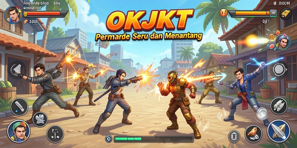Tampilan gameplay seru dari OKJKT dengan tantangan arcade.