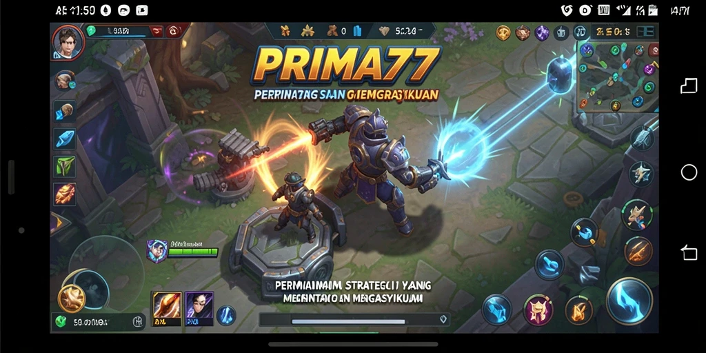 Tampilan gameplay menegangkan dari PRIMA77 dengan berbagai taktik perang.