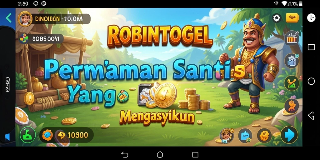 Tampilan gameplay ROBINTOGEL yang menarik dan menyenangkan.