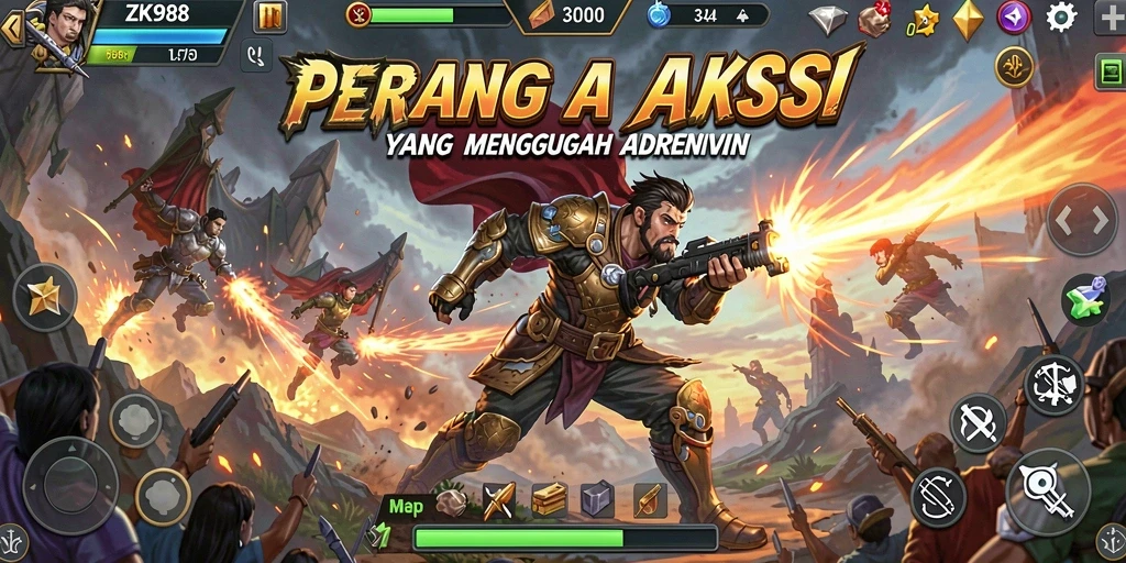 Tampilan memukau dari gameplay ZK988 saat aksi berlangsung.